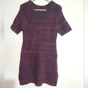 Rachel‎ Zoe Sweater Dress Size Large L Maroon Burgandy Plum Soft Stretchy Wool
